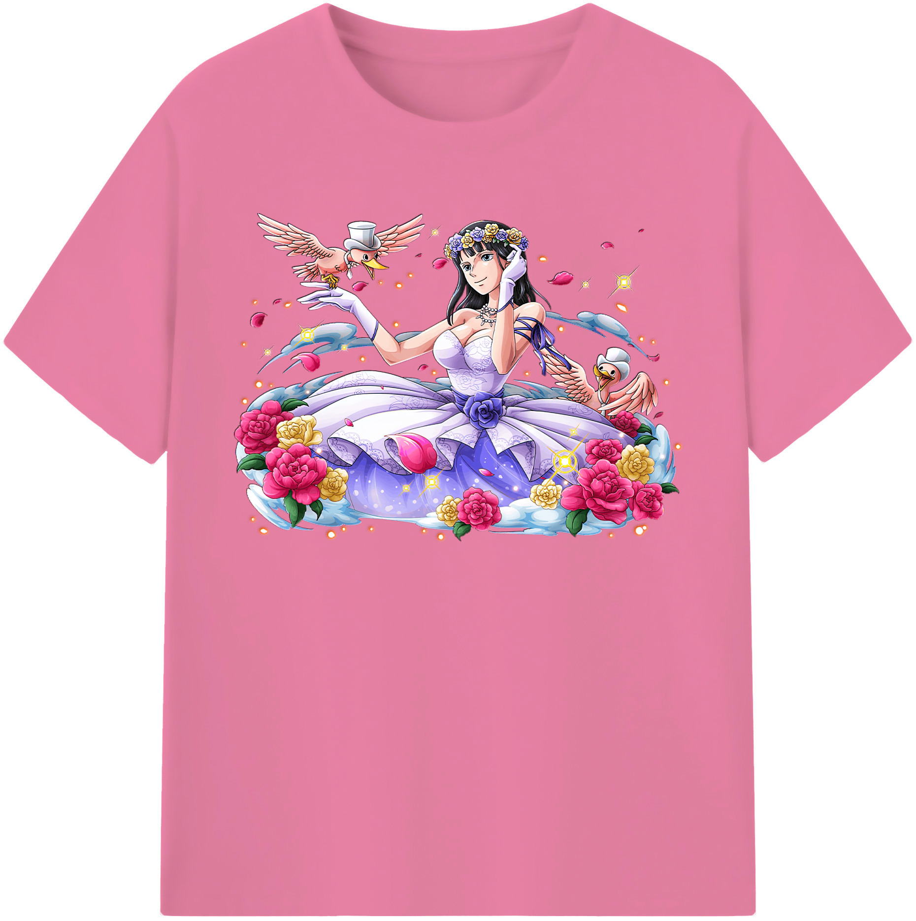 ワンピース ニコ・ロビン ONE PIECE Nico Robin 綿100％半袖Tシャツ（フロントプリント）